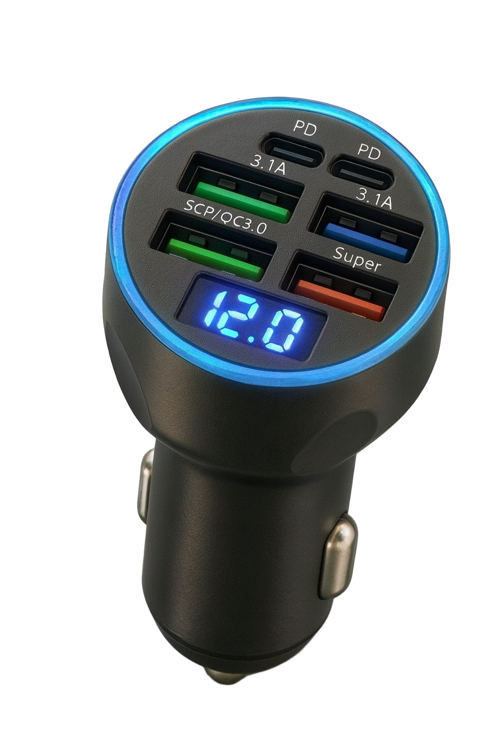 Cargador de coche de 100 W PD, carga rápida